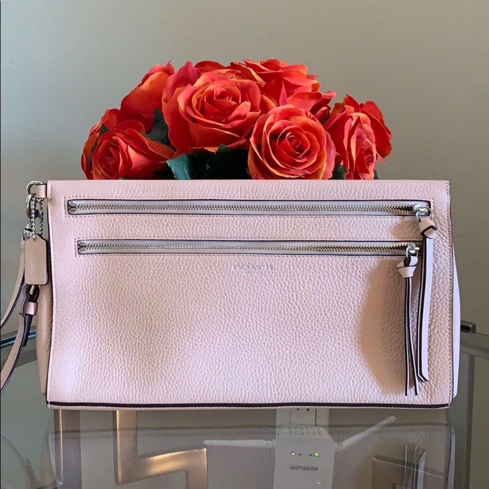 NWOT Coach Leather Pink Clutch